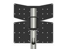 SQUARE100S01 - TV-Ständer SQUARE, Edelstahl, 1m, 75-400