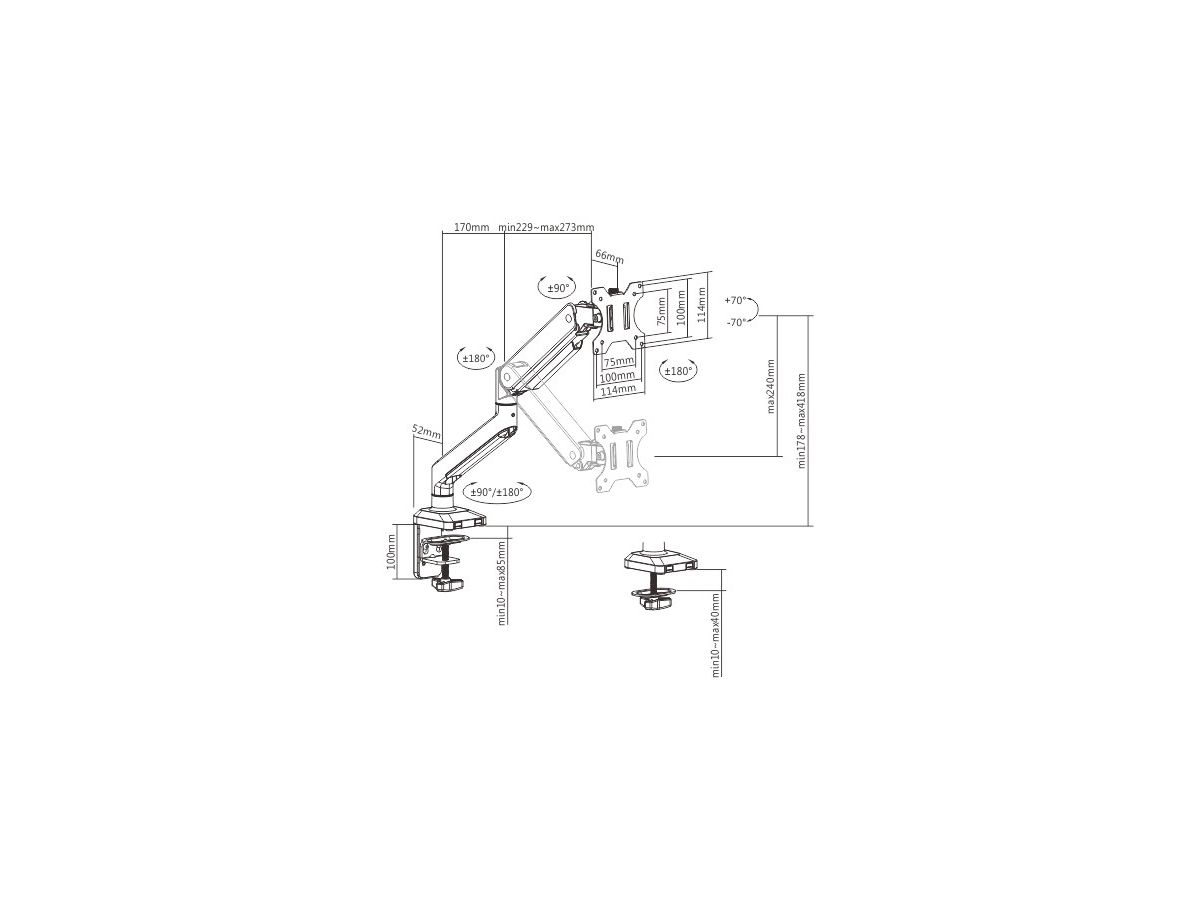 CAV-DM0301 Monitorhalterung