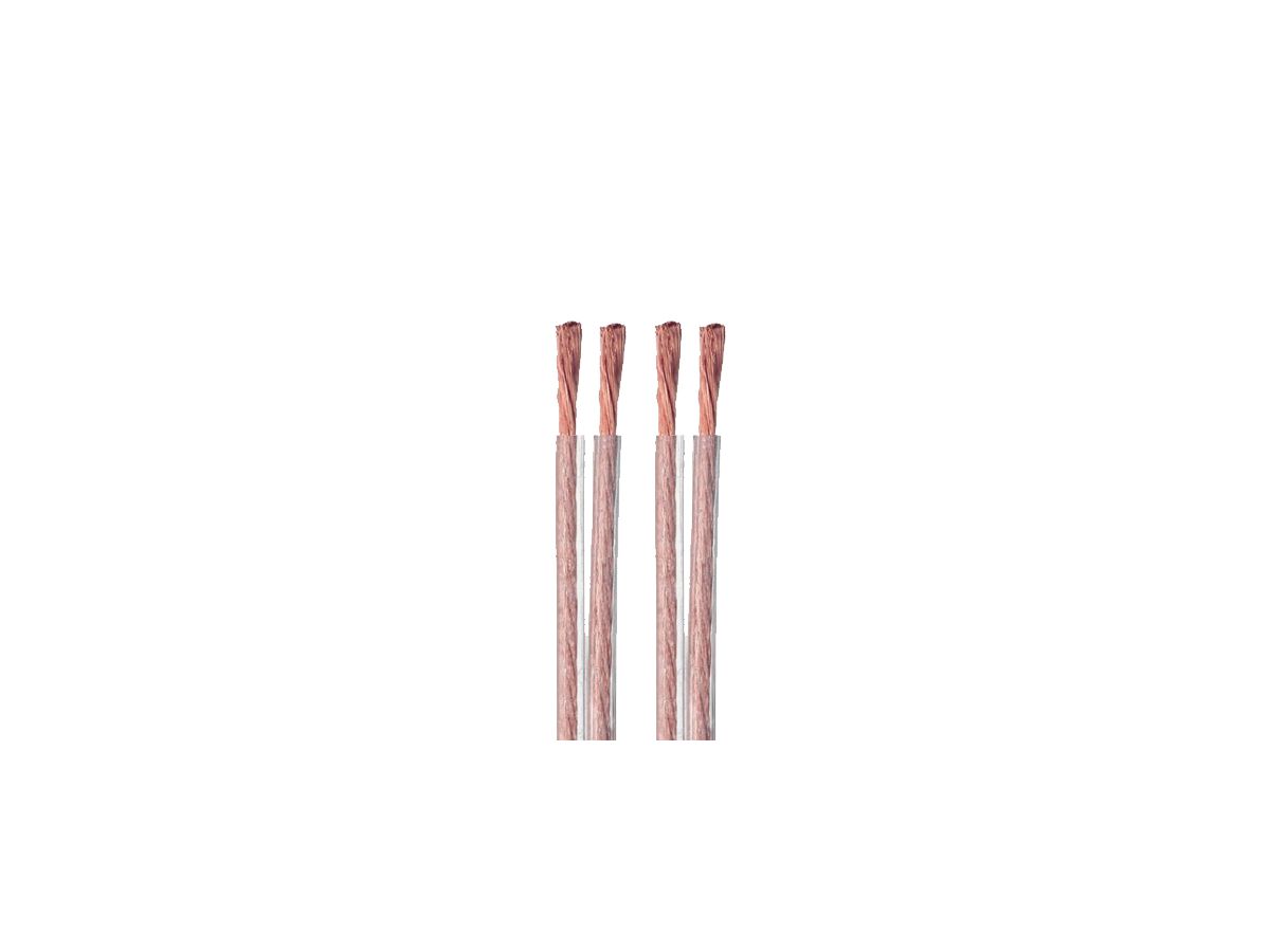 SHL7254 - Lautsprecherkabel 2.5mm transparent, 100