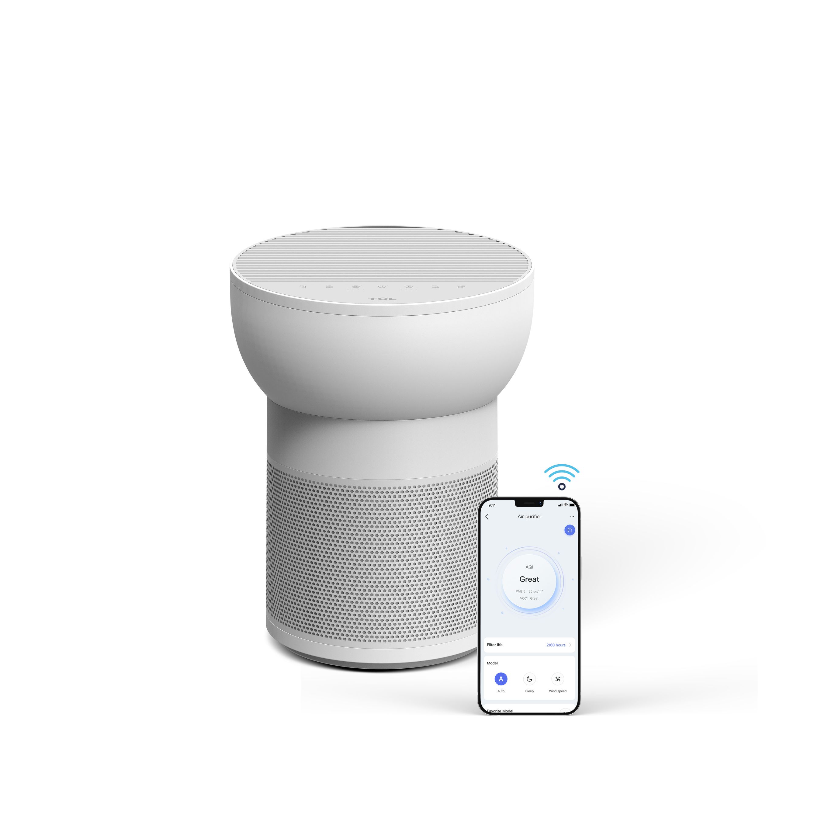Wynd plus store smart personal luftreiniger