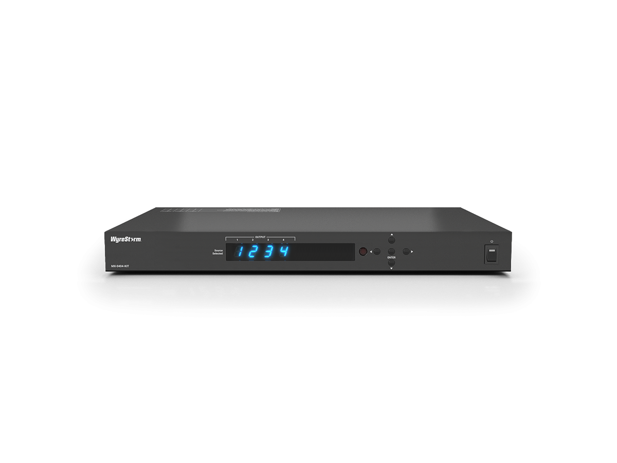 Wyrestorm MX-0404-KIT - Matrix HDBT KIT 4x4 4K inkl. RX, Audio