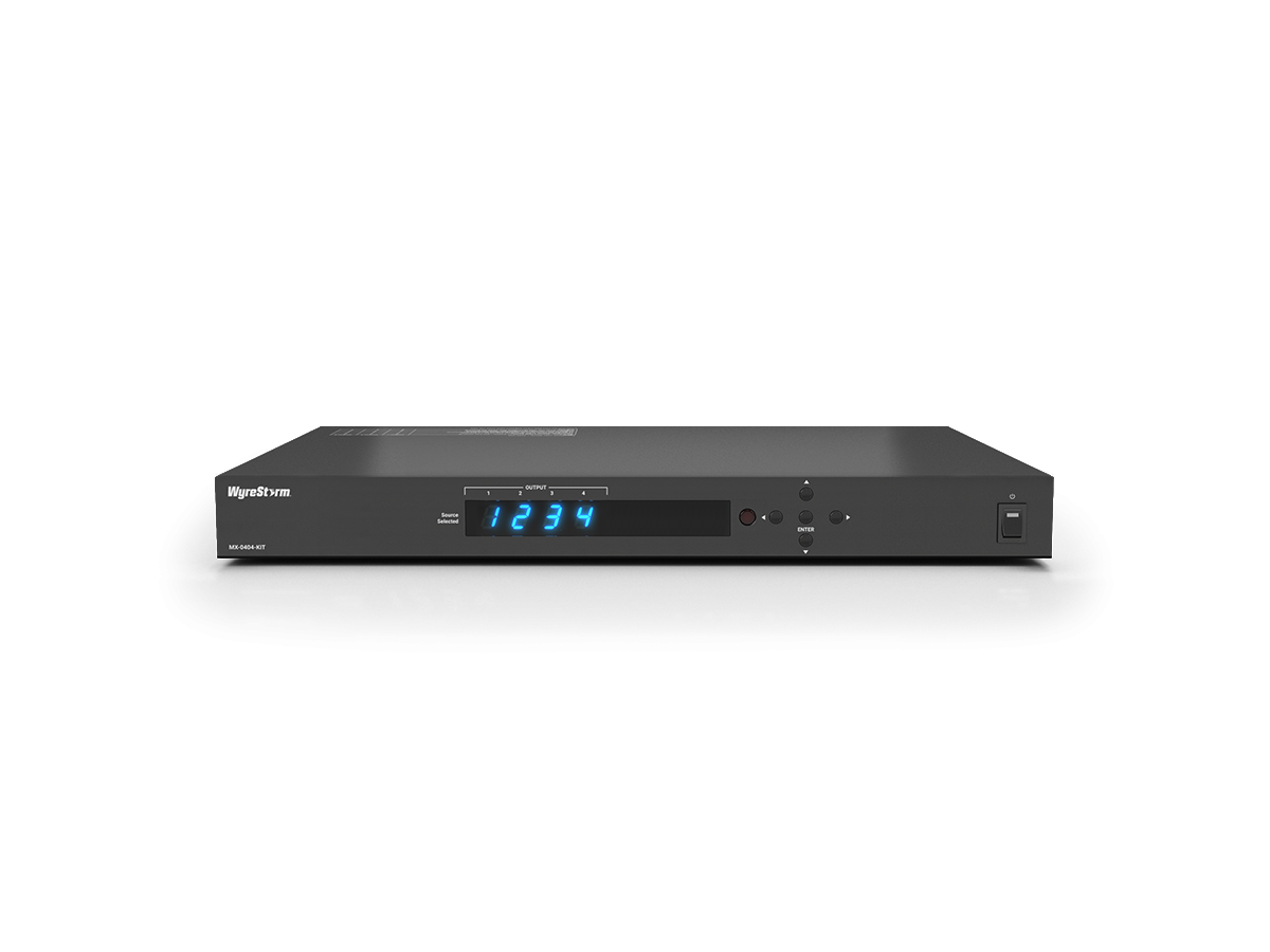 MX-0404-KIT - Matrix HDBT KIT 4x4 4K inkl. RX, Audio