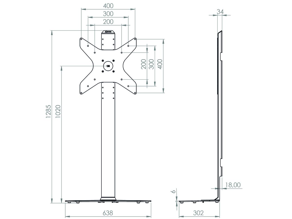 Hybrid - inkl. Adapter CAV-V44 (Vesa 400x400)