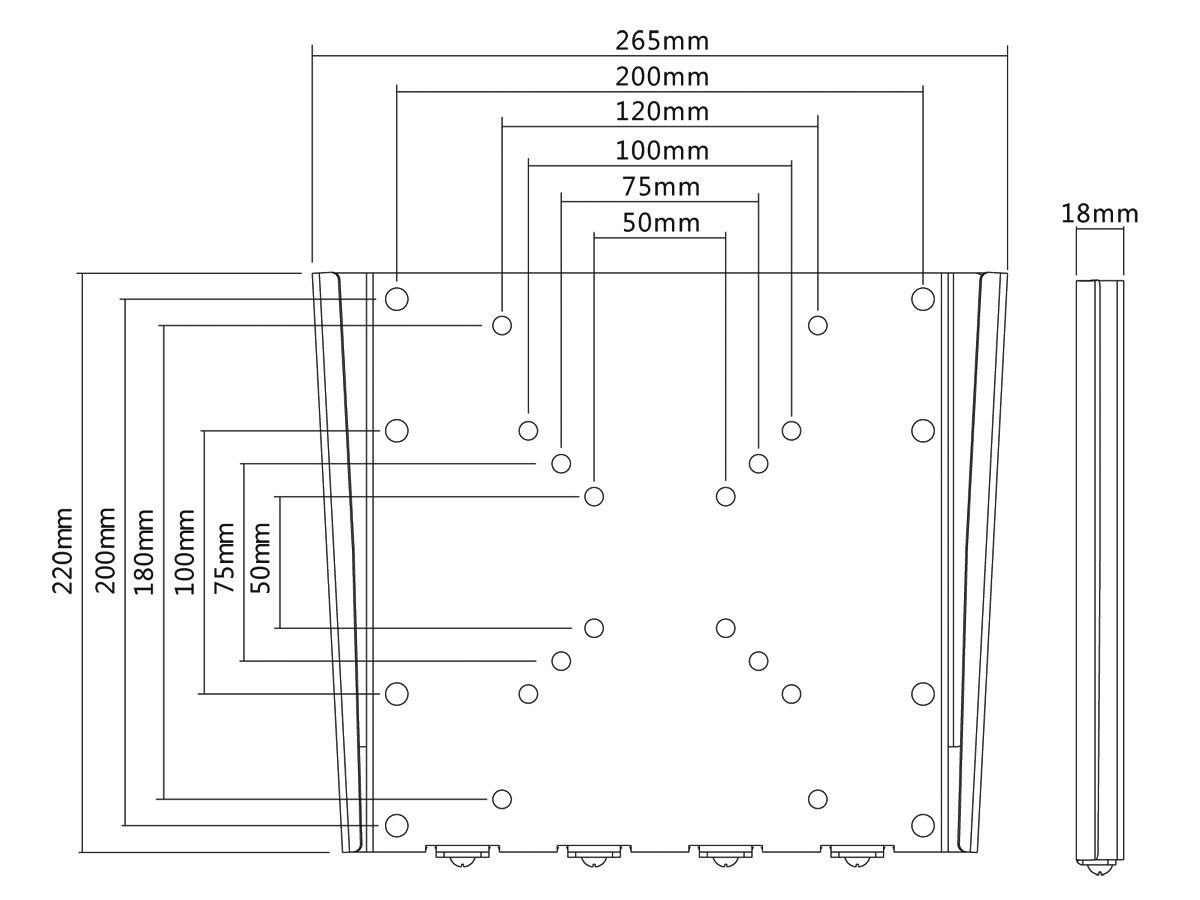 WMU200 - Wandhalterung fix 26"-42"