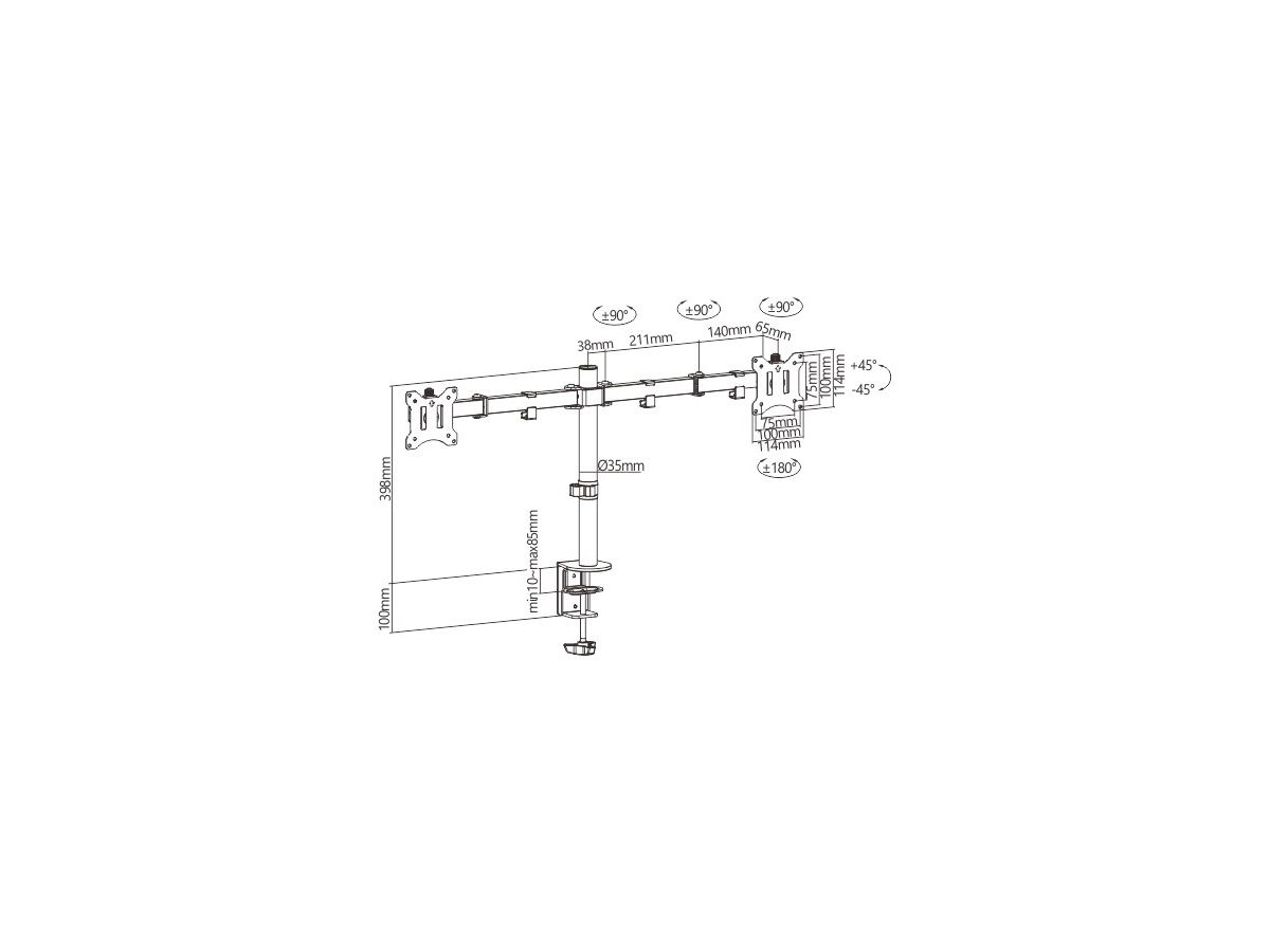 CAV-DM0102 Monitorhalterung