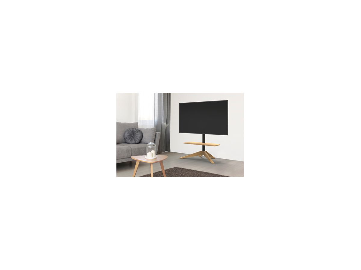 CROSS - Support TV en bois chêne, Vesa 400x400