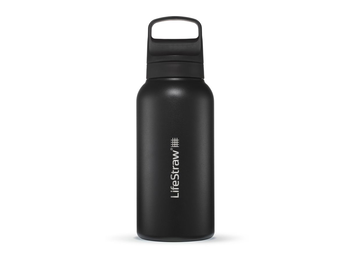 Go, Wasser Filter, 1 Liter, Edelstahl - Black