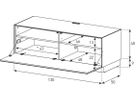 EX10-F Schwarzglas Sockel 8cm Version C - Front Weissglas