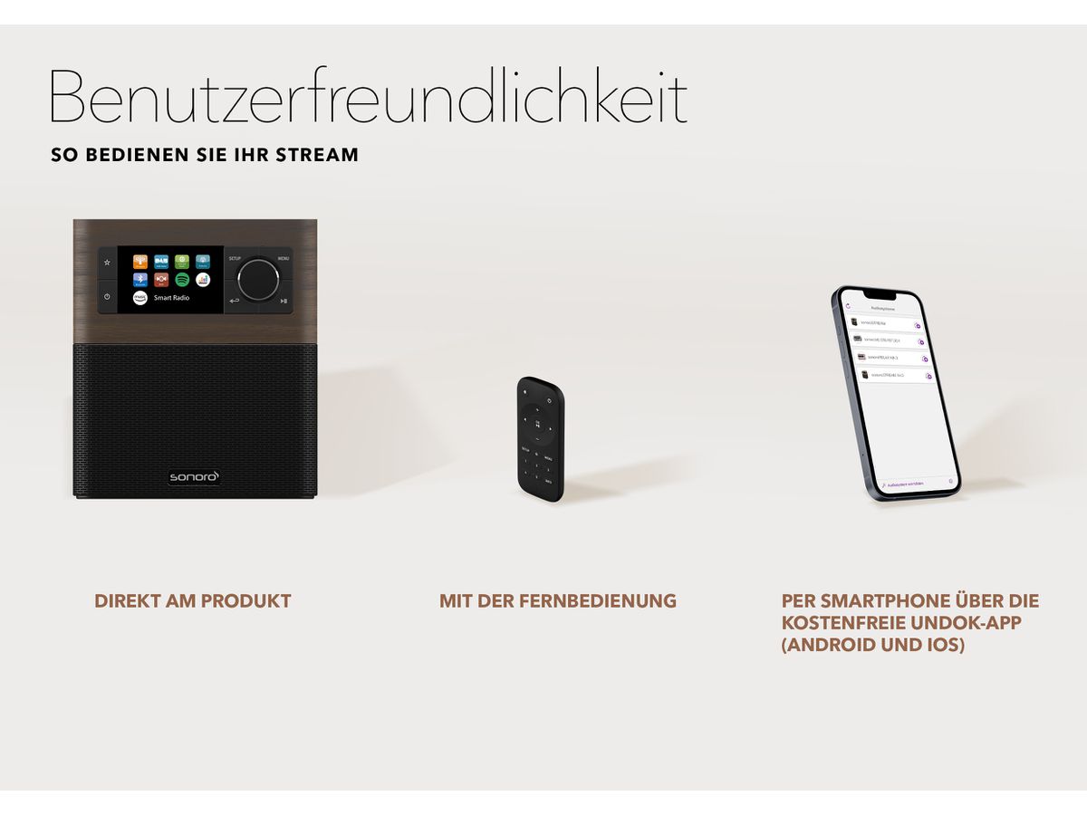 STREAM, walnuss/schwarz - Demogerät ab Showroom Uster
