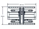 VODLF125-B2 - Schwenkbarer Wandhalter Schwarz