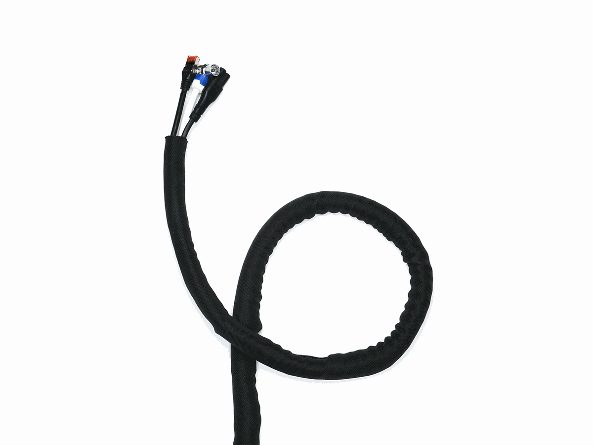 Cable Socks - Self Wrapping - noir, 20 mètres, largeur 19 mm