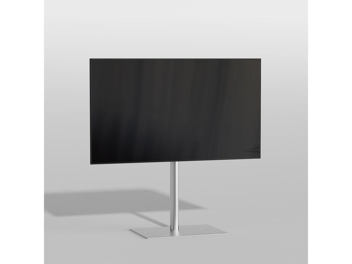 SQUARE100S01 - TV-Ständer SQUARE, Edelstahl, 1m, 75-400