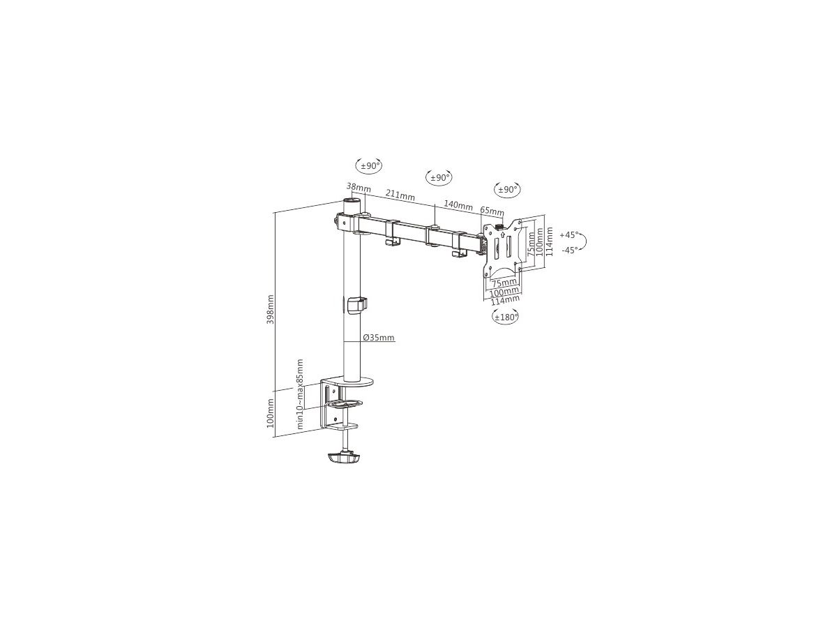 CAV-DM0101 Monitorhalterung