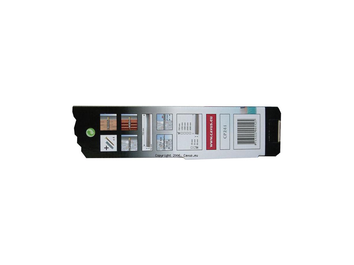Kabelkanal rund si, 33/125 verpackt, Alu - B: 33mm, L: 125 cm, H: 18mm