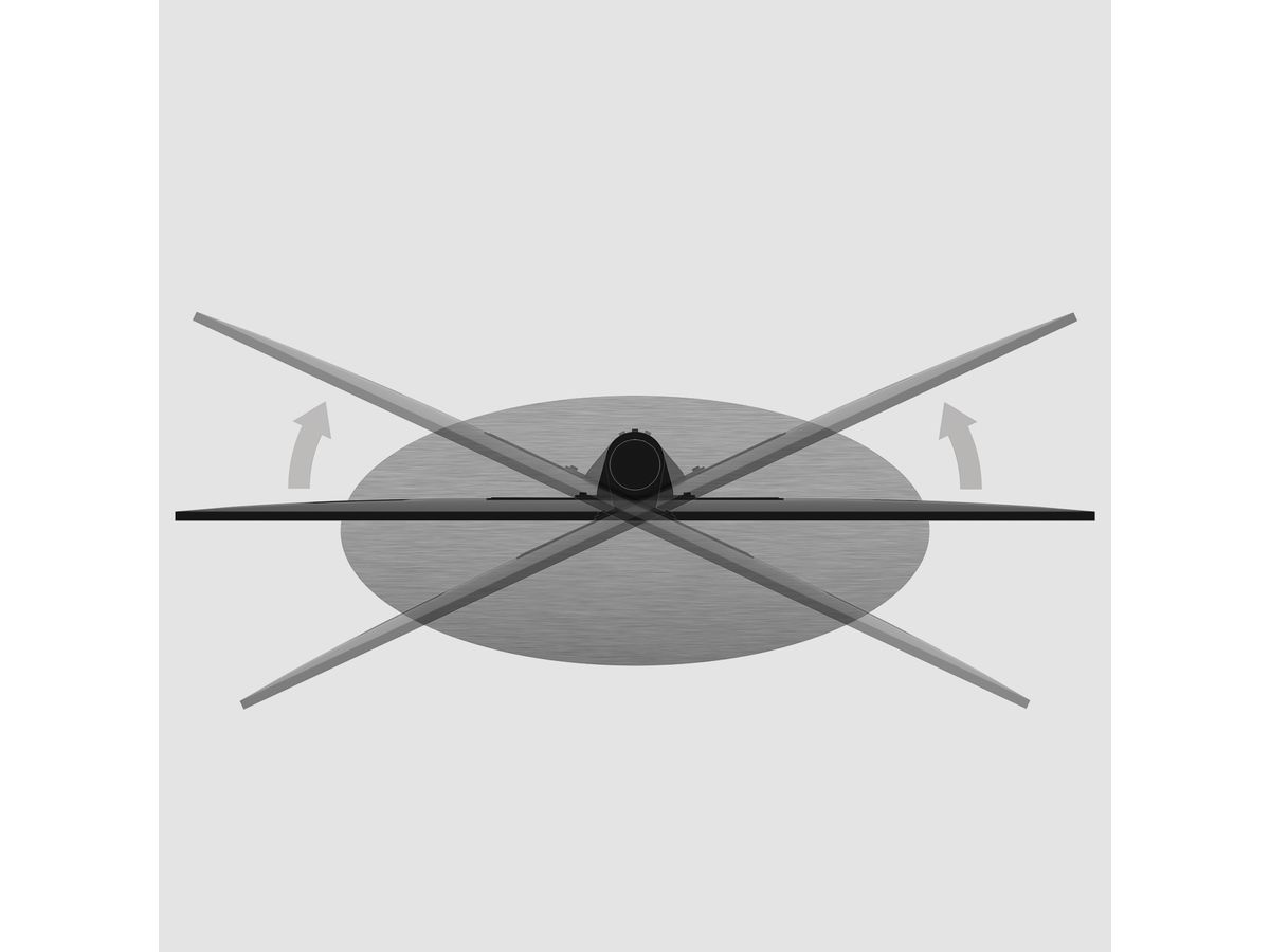 CAV-ORBIT-S - Bodenplatte Oval Edelstahl, 98x45 cm