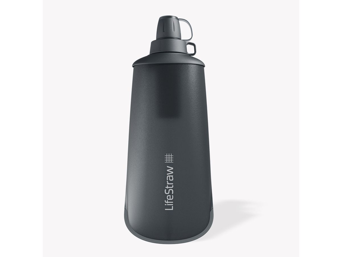 Collapsible Squeeze Bottle 1L - filtre d'eau, dark mountain