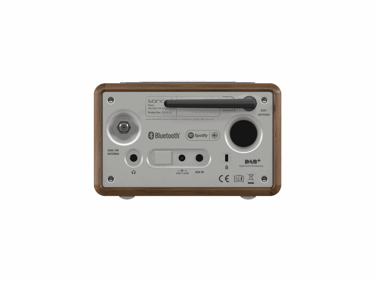 RELAX, Walnuss - Silber - radio Internet compacte