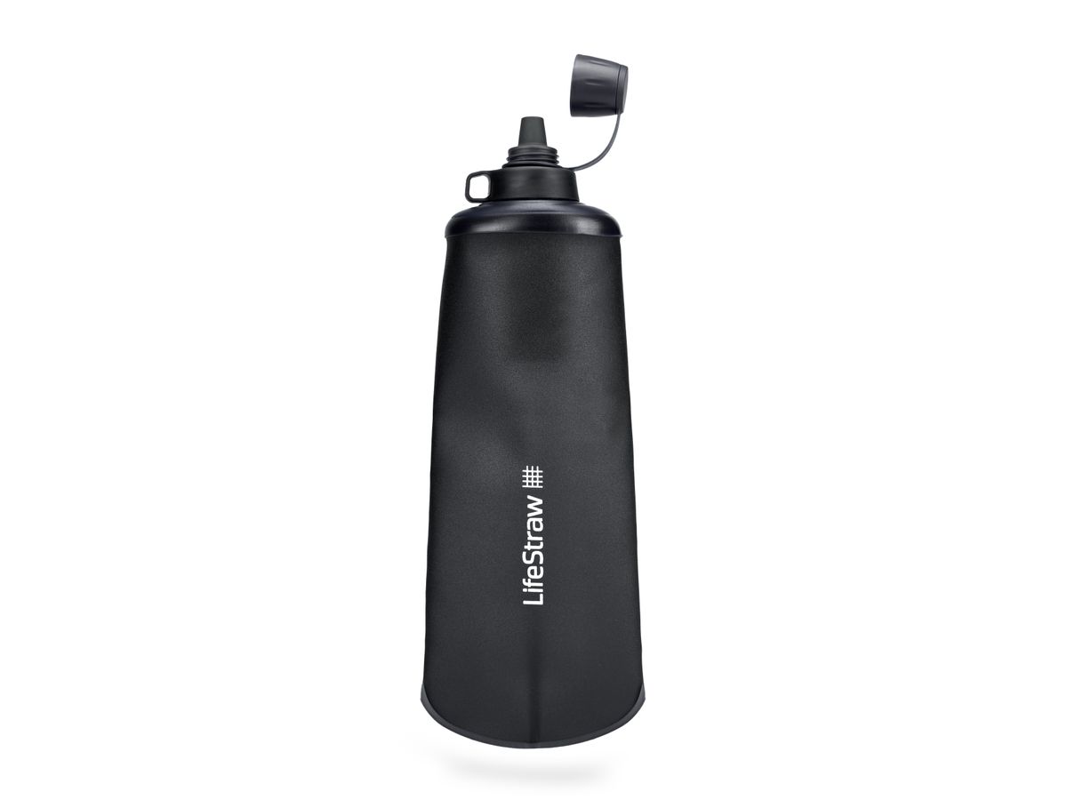 Collapsible Squeeze Bottle 1L - filtre d'eau, dark mountain