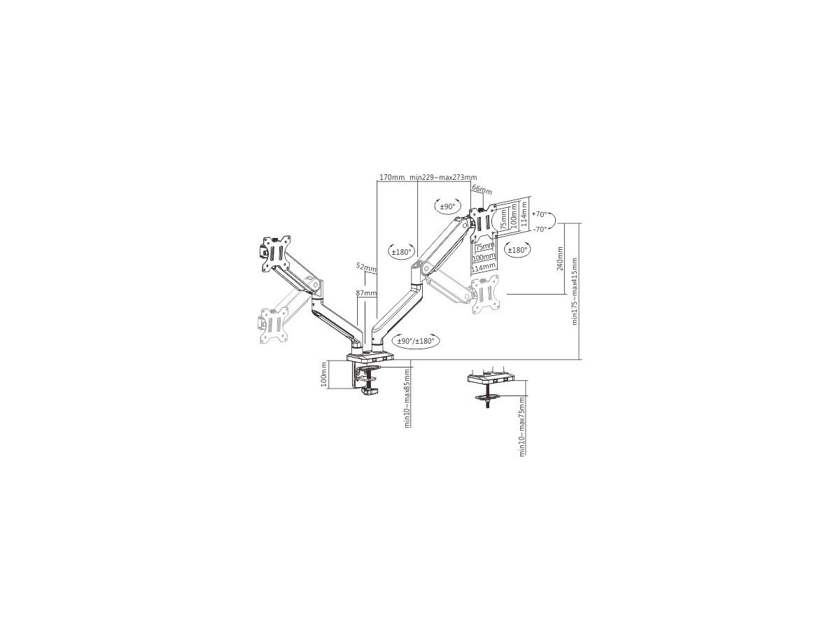 CAV-DM0302 Monitorhalterung