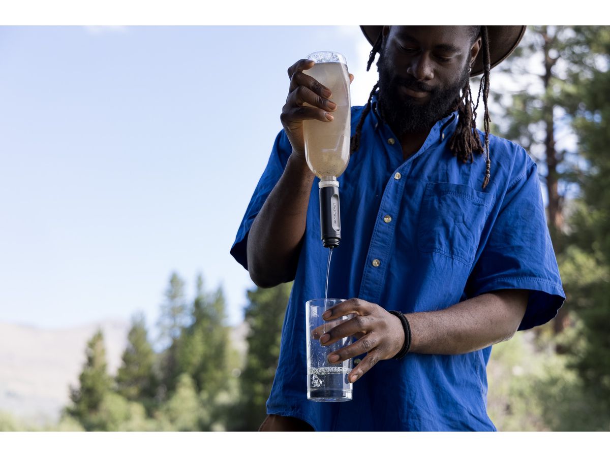 Collapsible Squeeze Bottle - Mountain Blue, 650 ml, filtre d'eau