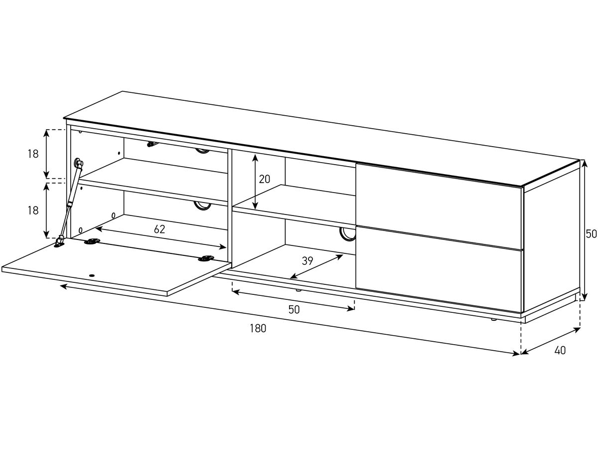 LBA1181-NOAK - Body Schwarz, Fronten Eiche