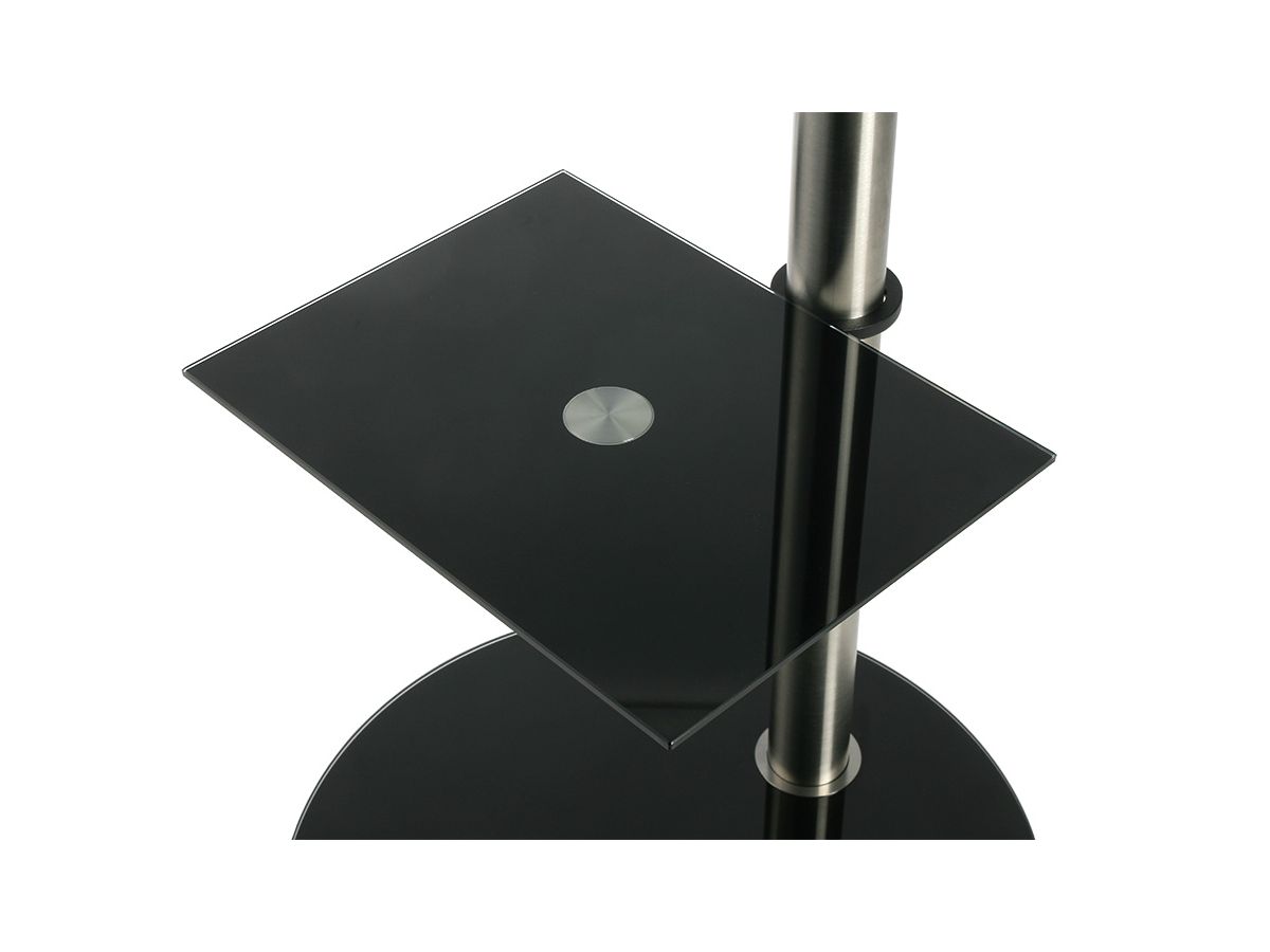 Glasplatte schwarz 40x30 cm - für 60 mm Säule
