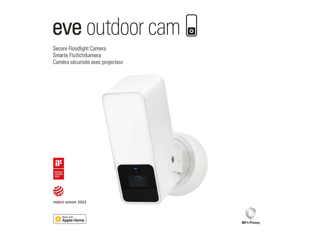 Outdoor Cam - White Edition - Smarte Flutlichtkamera weiss blanc