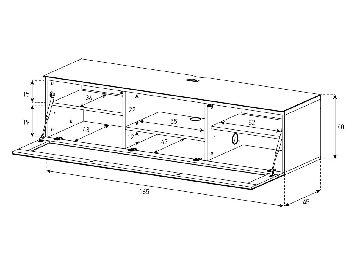 STA160I - Weiss, Klappe IR-Glas Weiss, Wandversion