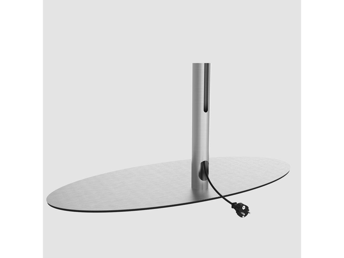 CAV-ORBIT-S - Bodenplatte Oval Edelstahl, 98x45 cm
