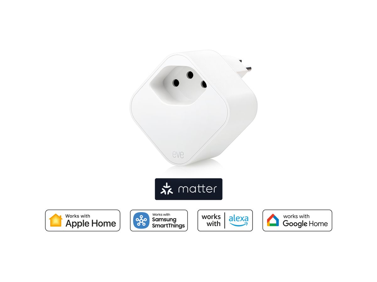 Eve Energy - CH (Matter) 4er Pack - Smarte Steckdose mit Verbrauchsmessung